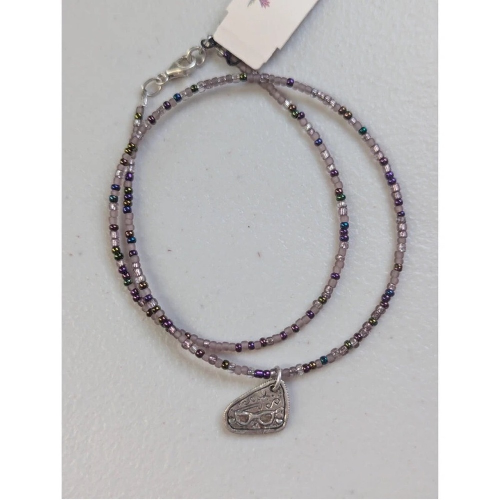 Chic Multicolor Beaded Necklace with Silver Pendant